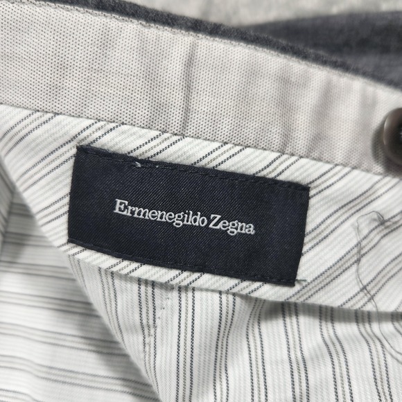 Ermenegildo Zegna Pants Mens 38 Gray Wool Dress Trousers Classic - Picture 7 of 13